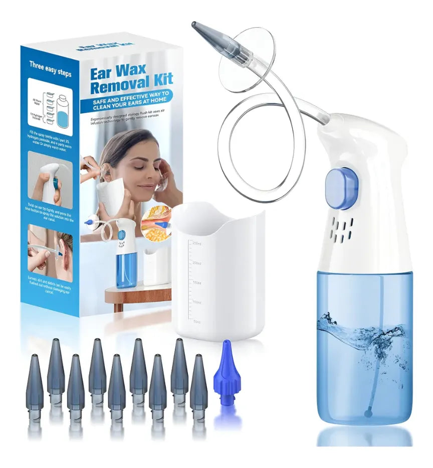 😜Kit Para Lavado Oidos Eliminacion Cera Adultos Y Niños🥰🎊🎊